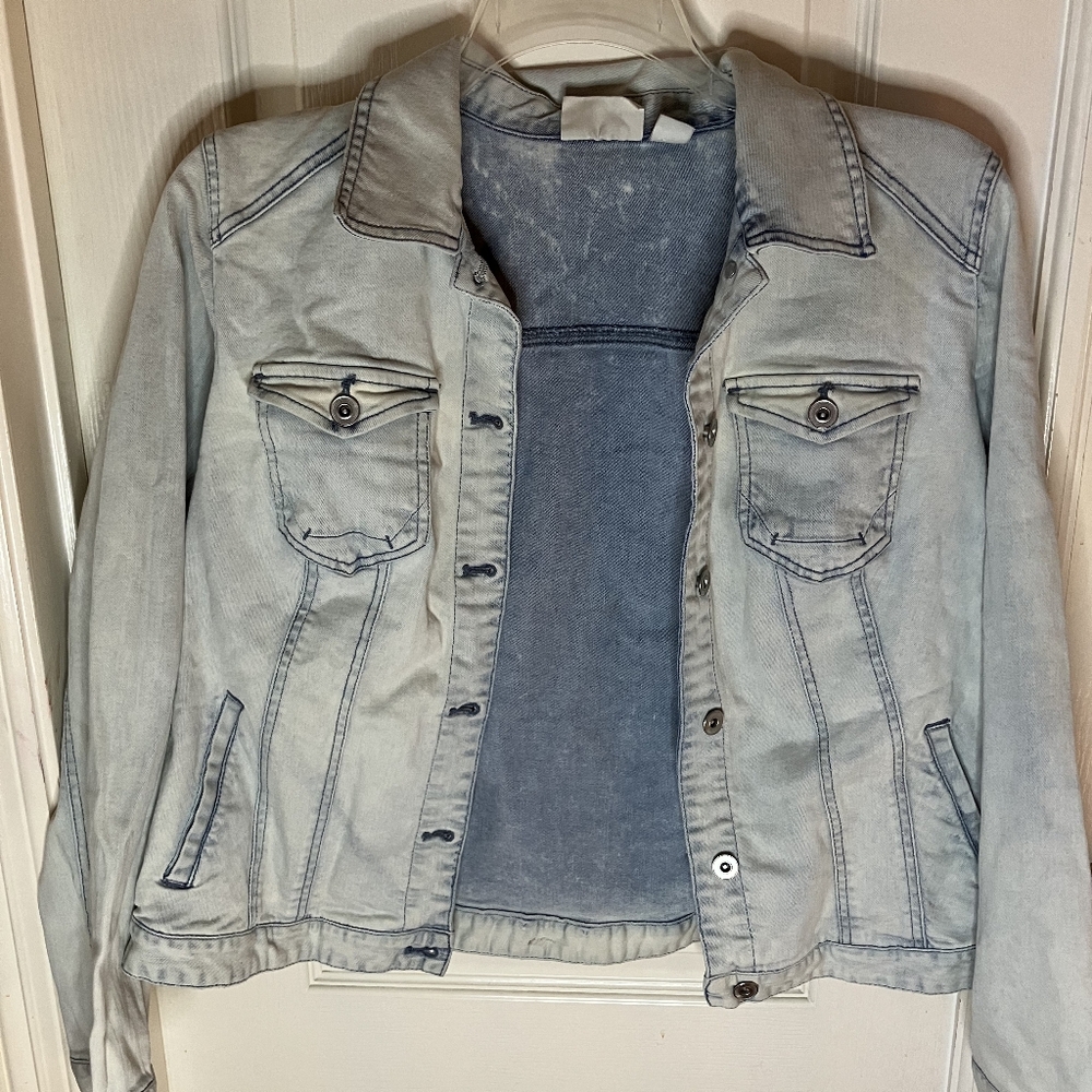 Chico's Faded Blue Jean Jacket
